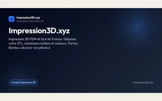 Aperçu : configurateur d’impression 3D