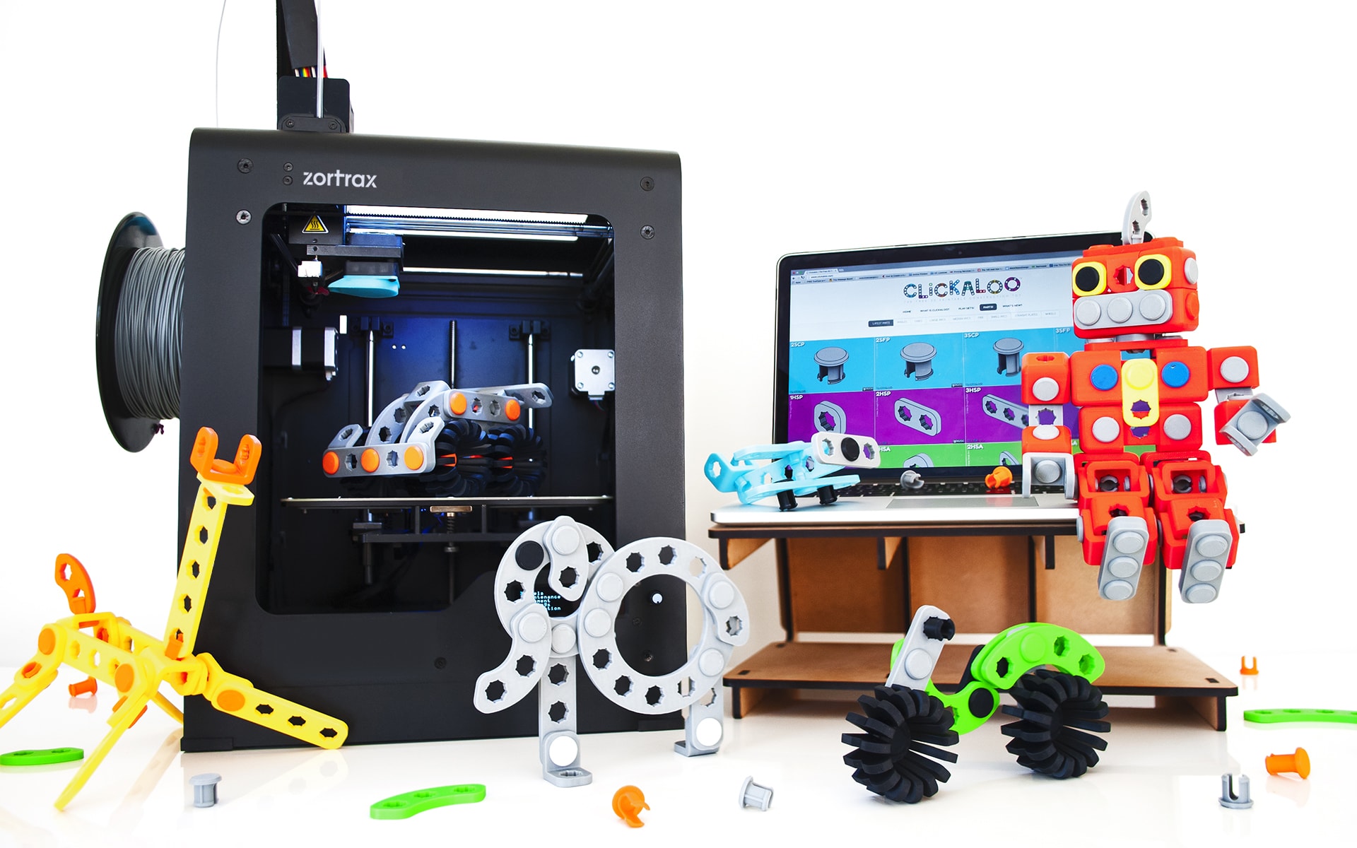Clickaloo : Jeu de construction imprimé en 3D